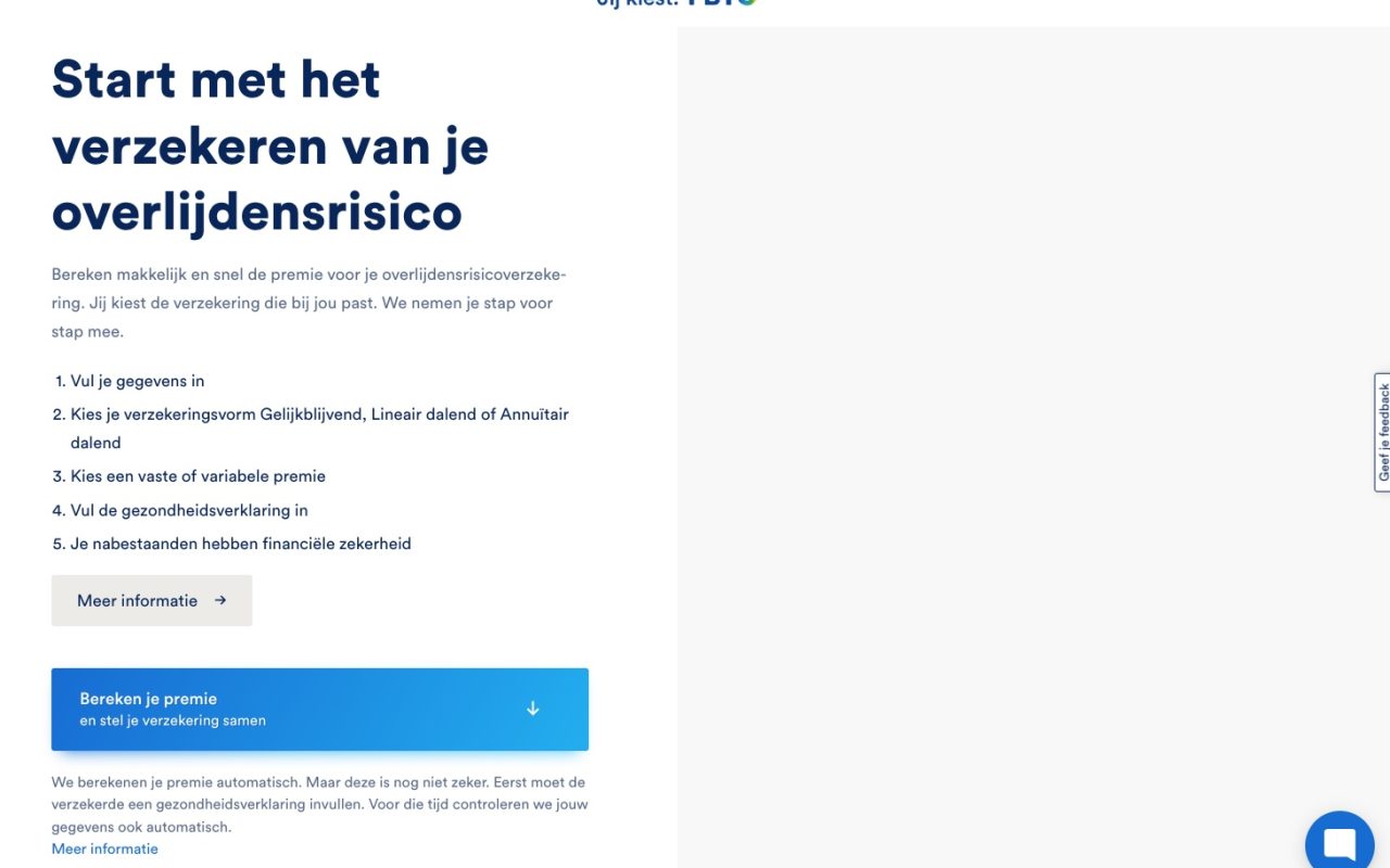 FBTO overlijdensrisicoverzekering afsluiten